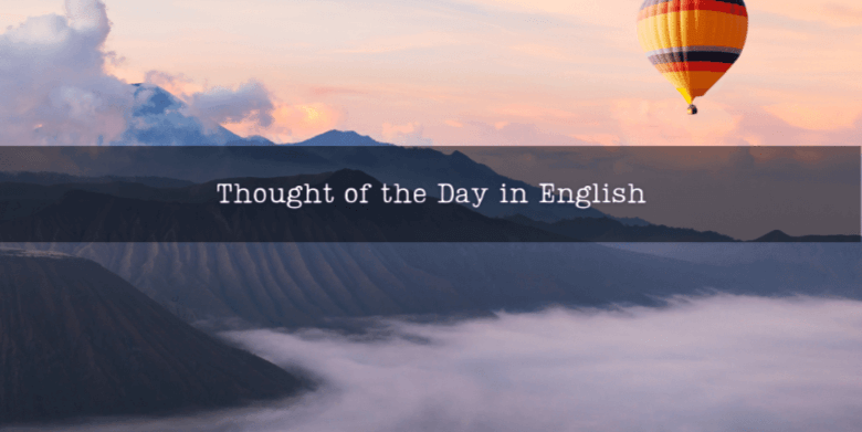 thought of the day in english